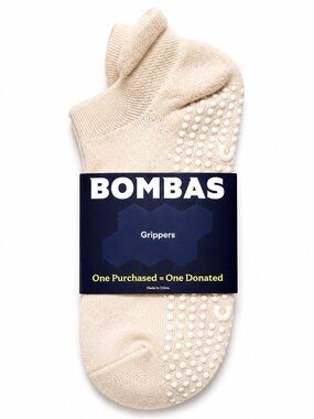 Bombas Women's Gripper Ankle Socks Blush Sand Size M NWT